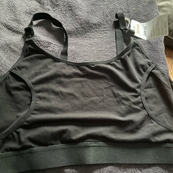 NWT Lupantte Hands Free Pumping Nursing Bra Size XXL Black - Picture 2 of 8